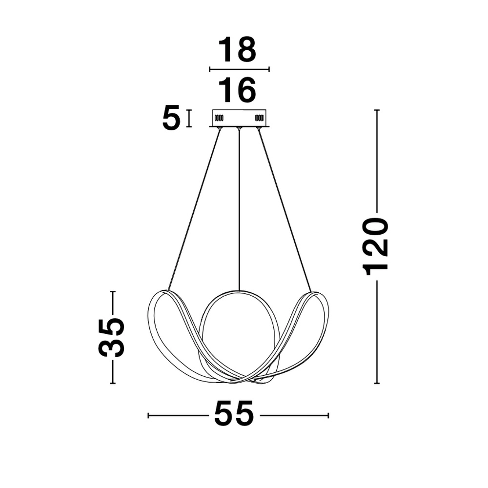 Suspension design Apus noir Ø 55cm Lyora 5212017419798