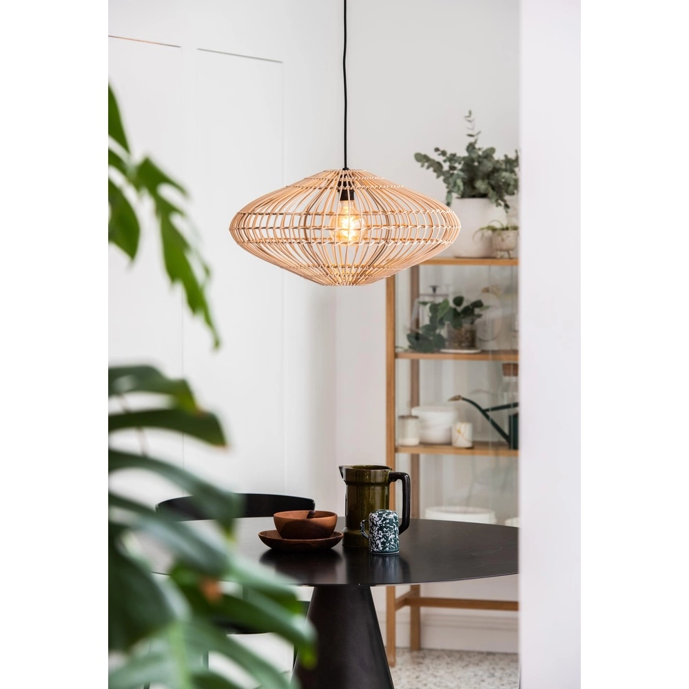 Lampe pendante en rotin Magali Ø 56cm Lucide 5411212031433