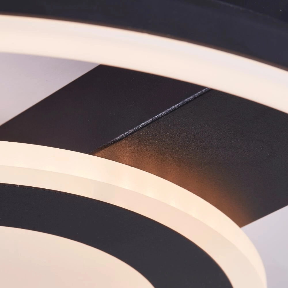 Plafonnier Maureen Ø 37cm noir Brilliant 4004353420061