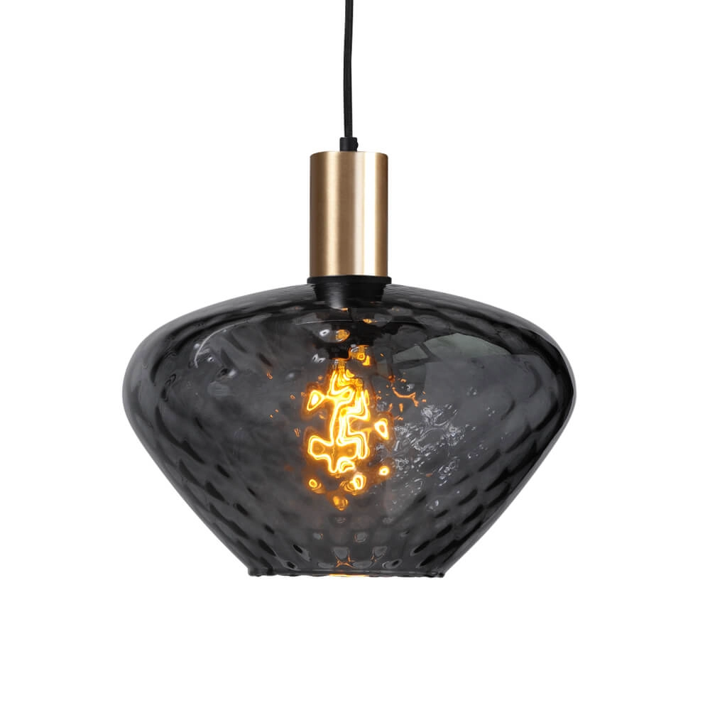 Lampe suspendue 3 lumières - dorée - Porto avec verres transparents Blossom Masterlight 8718121269641