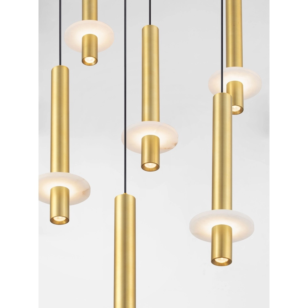Lampe pendante de conception Noemi or avec blanc Ø 47cm Lyora 5212063503311