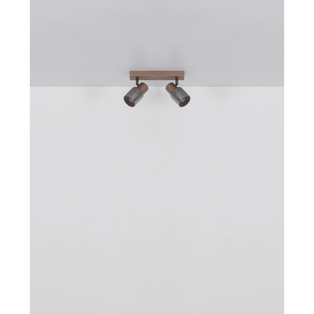 Lampe de plafond Satella 2-café marron clair Globo 9007371474561