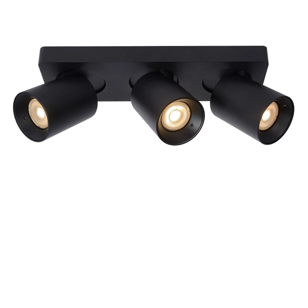 Projecteur de plafond Nigel Noir à 3 lumières Lucide 5411212092571