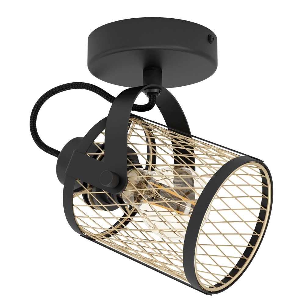 Éclairage mural Dellow noir - E27 - inclinable