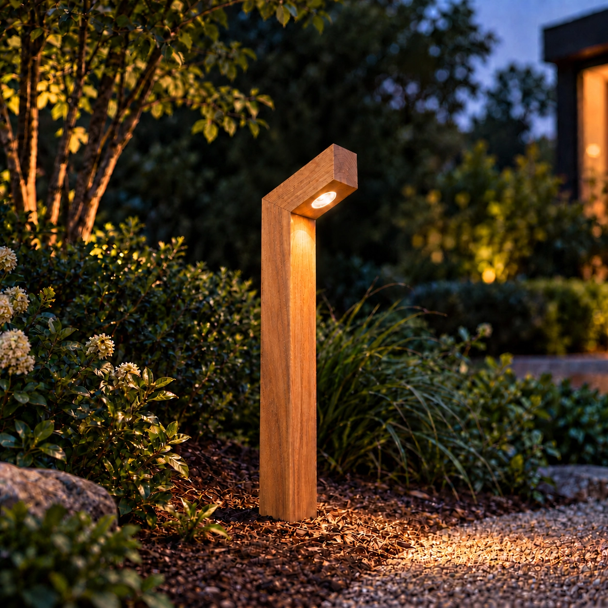 Éclairage de chemin en bois Punto Cumara - 80 cm - 2700 000 km