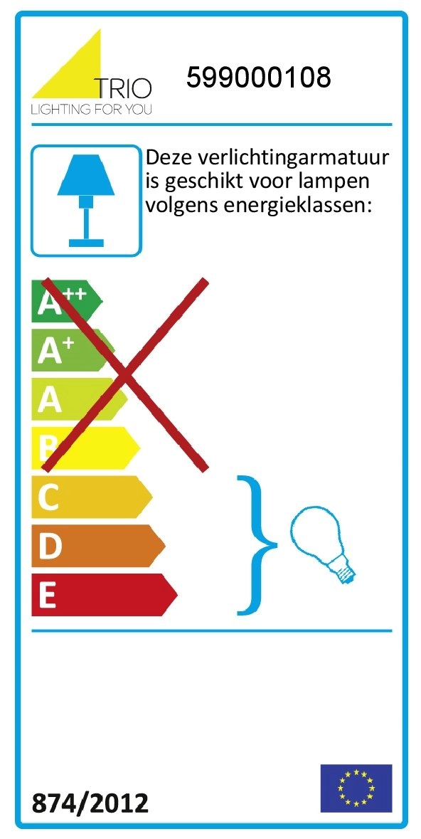 Lampe de table Fynn ll 21cm laiton mat avec blanc ivoire Trio 4017807551327