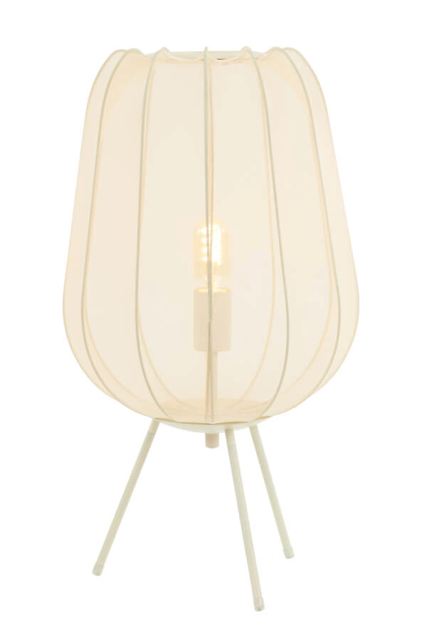 Lampe de table Japandi Plumeria crème Ø 34cm
