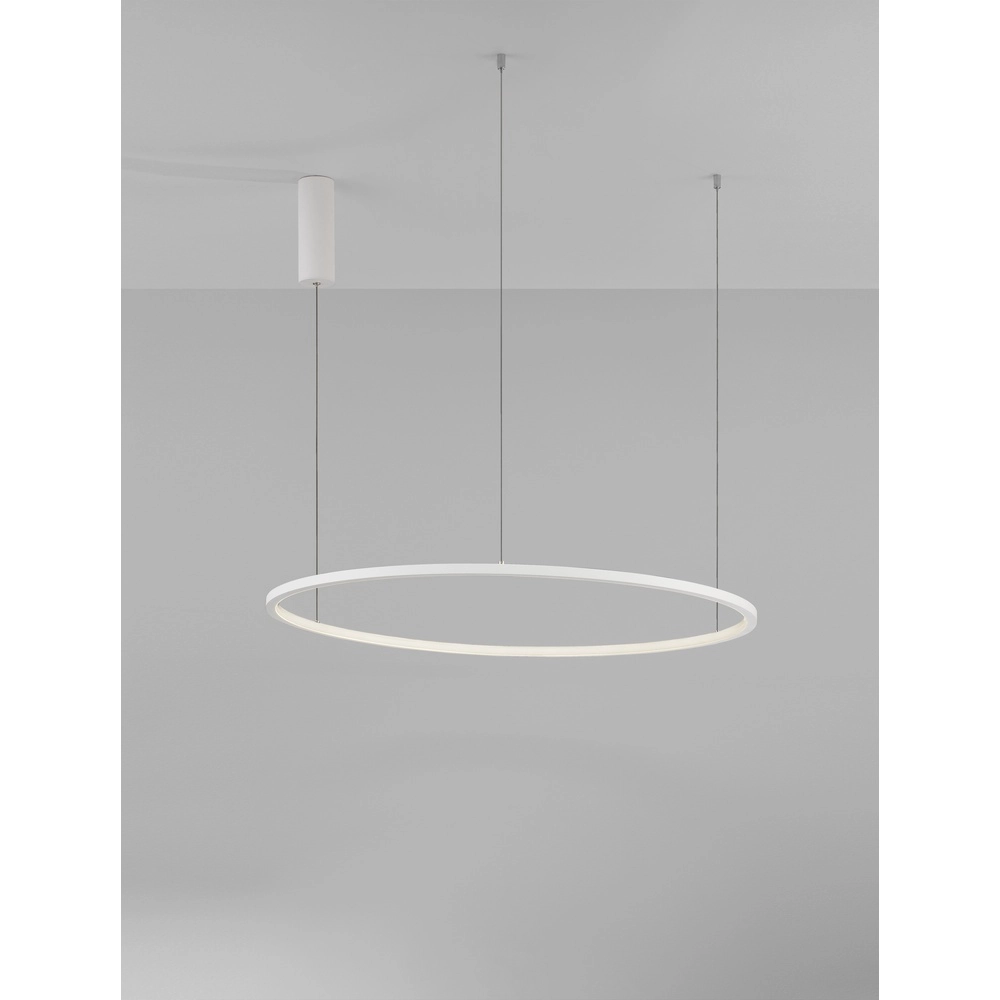 Suspension ronde Tarquin blanc Ø 80cm Suspension ronde Tarquin blanc Ø 80cm
