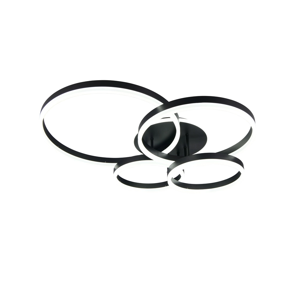 Plafonnier Drake Noir Moderne Trio 4017807657807