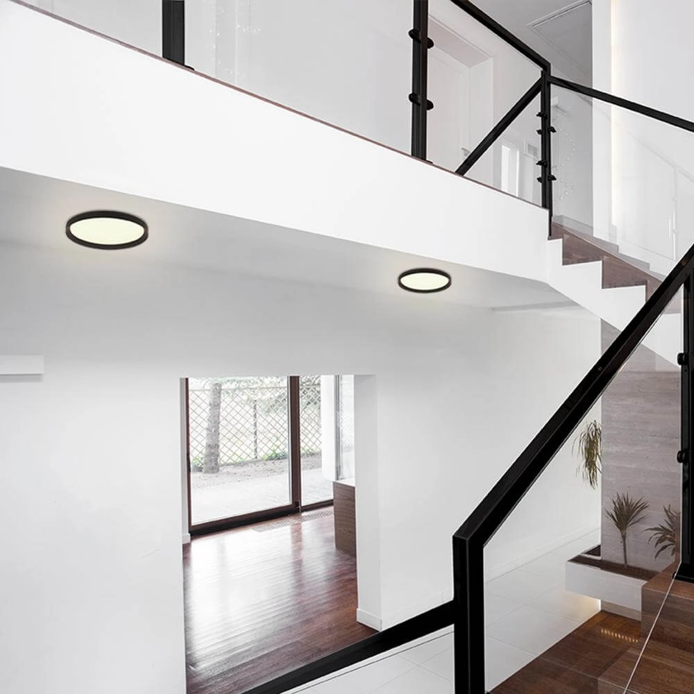 Plafonnier Ringlede design noir Ø 38cm Steinhauer 8712746171952