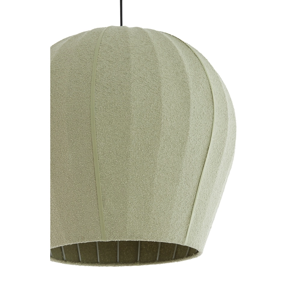 Lampe suspendue Bouclé Zagori Ø 35cm - vert menthe Light & Living 8717807793043