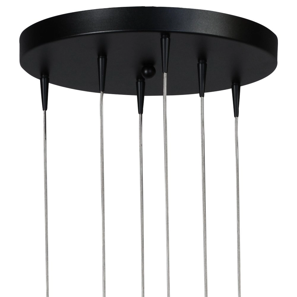 Lampe suspendue loft noire Flute Cylindres design à 6 lumières Masterlight 8718121209500