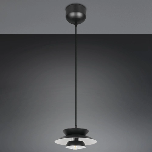 Conception de la lampe suspendue Amarila noir Ø 25cm Trio 4017807682762