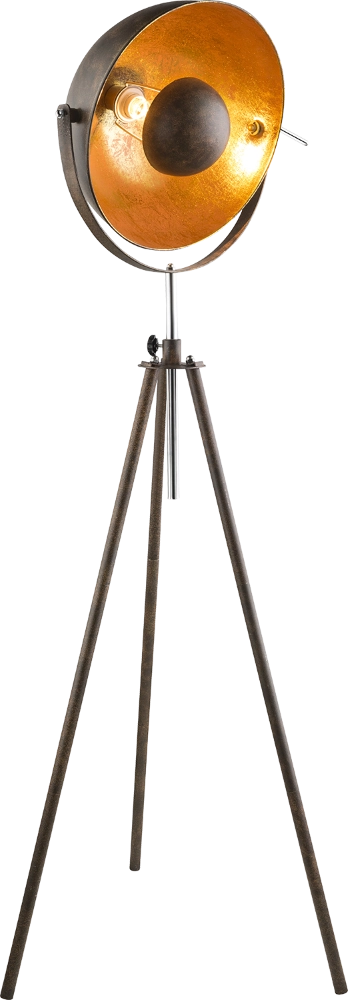 Lampe sur pied trépied Xirena I brun rouille