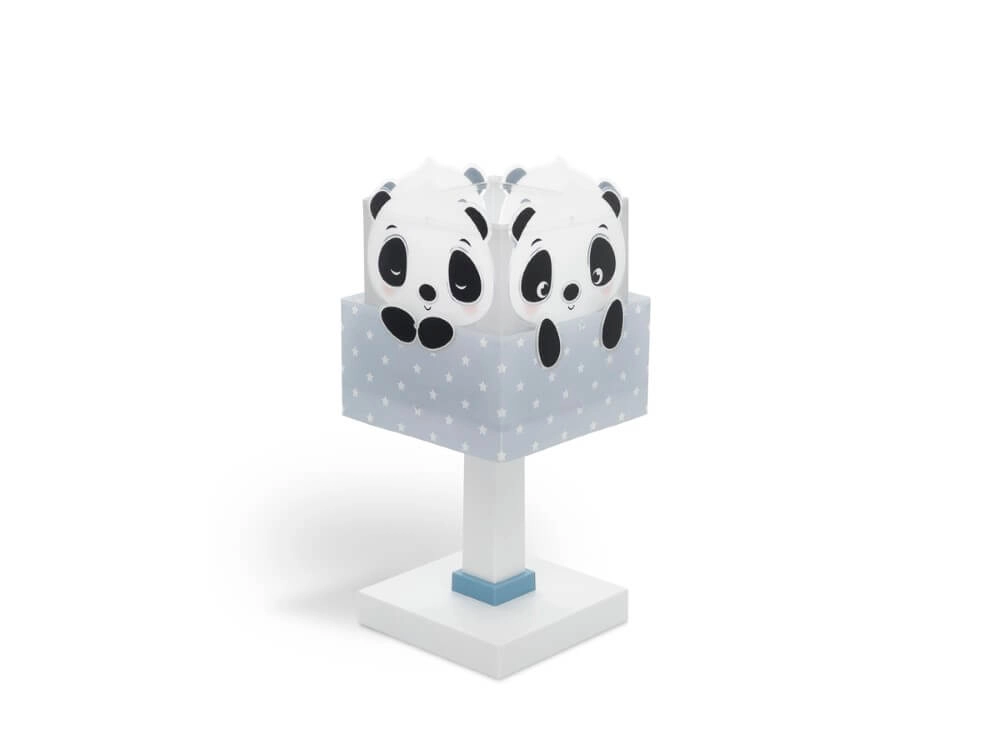 Lampe de table pour chambre d'enfant Panda bleu doux