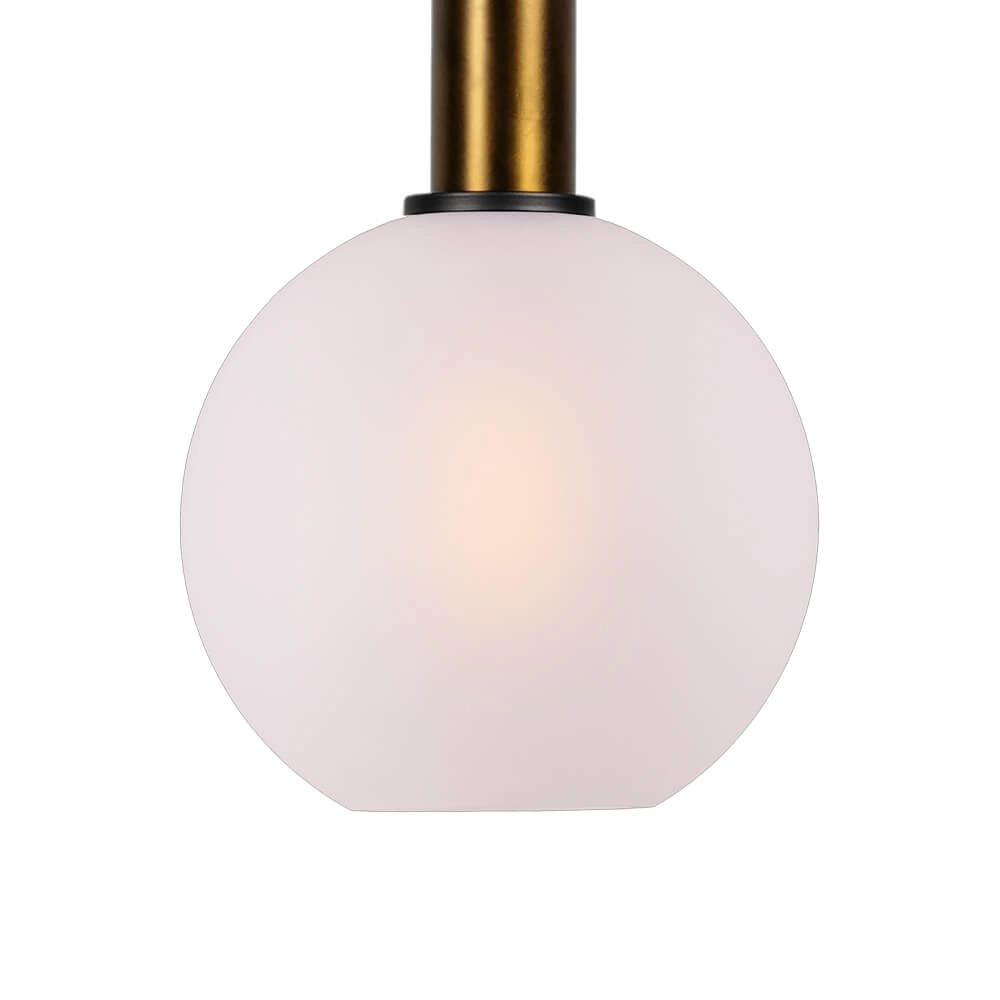 Lampe suspendue Ø 20cm Bella 2 Laiton antique avec verre blanc mat Masterlight 8718121334127