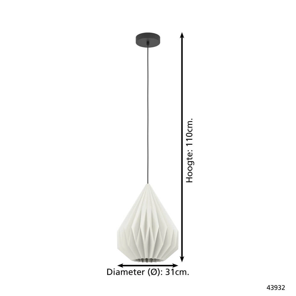 Lampe à suspension Japandi Minting Ø 31 cm Eglo 9002759439323