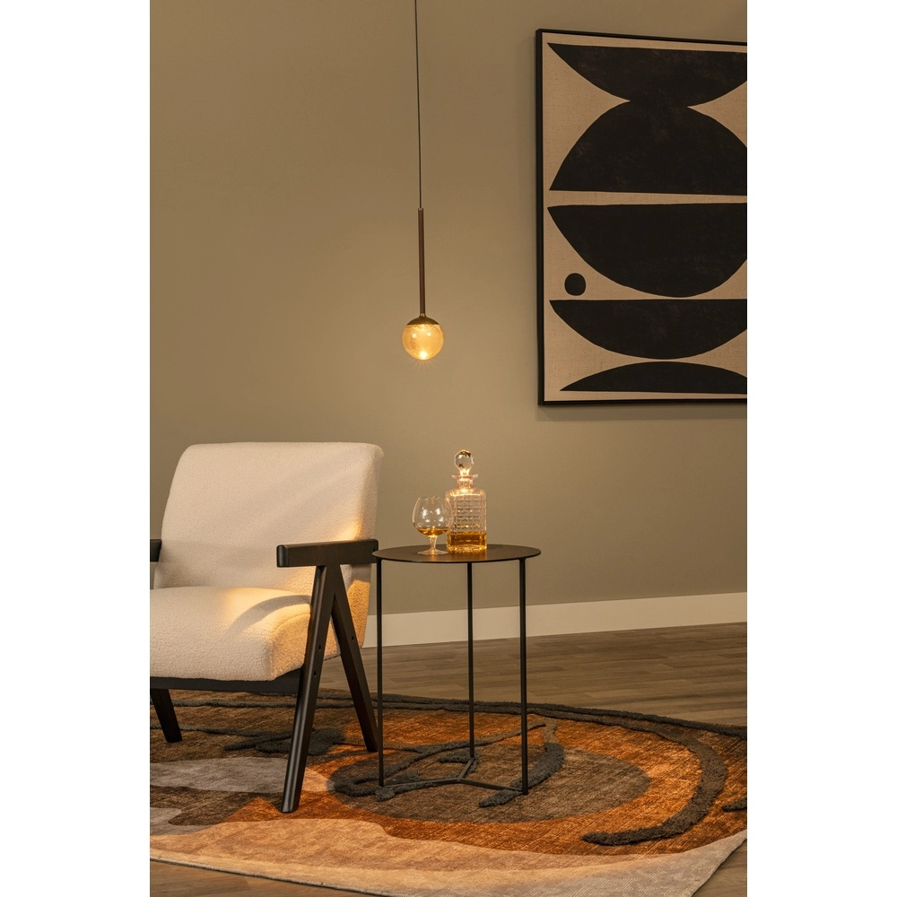Lampe suspendue Calina seulement avec une boule d’ambre Premium by Lucide 5411212242044