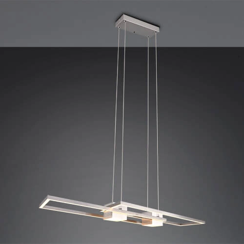 Lampe suspendue LED pour bureau Albany acier inoxydable Trio 4017807610321