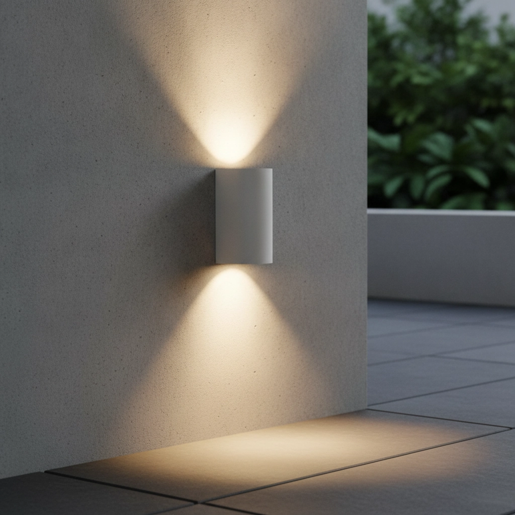Projecteur rond Nero Blanc de haut en bas