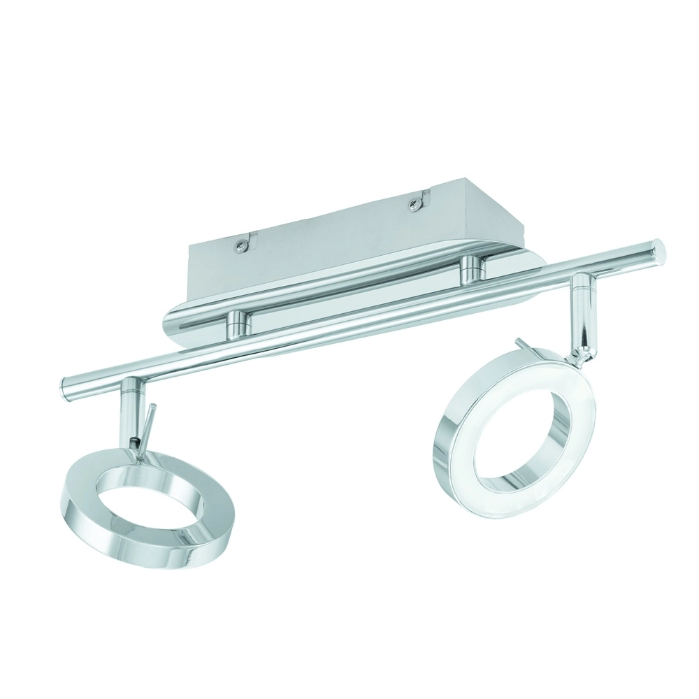 Lampe de plafond Naudella Chrome à deux lumières