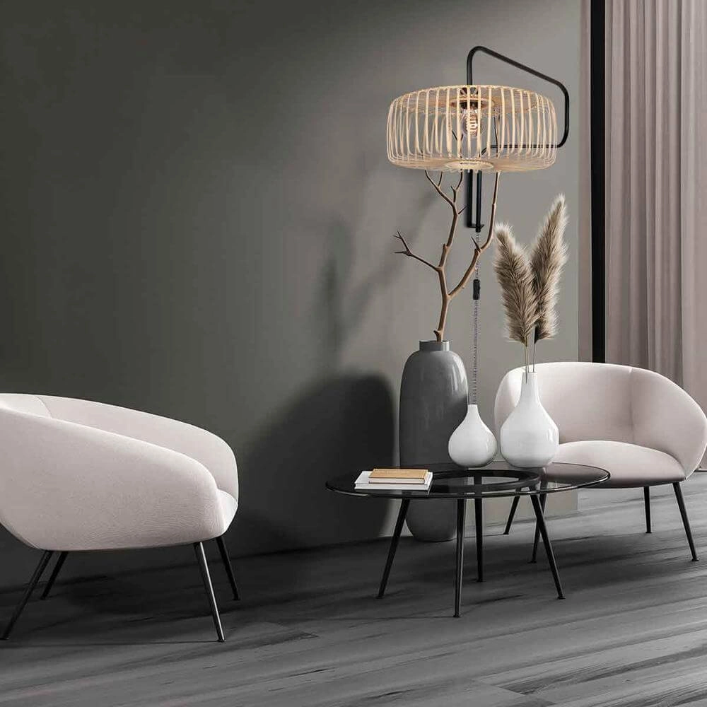 Applique murale Bloeba noir avec bambou Steinhauer 8712746176926