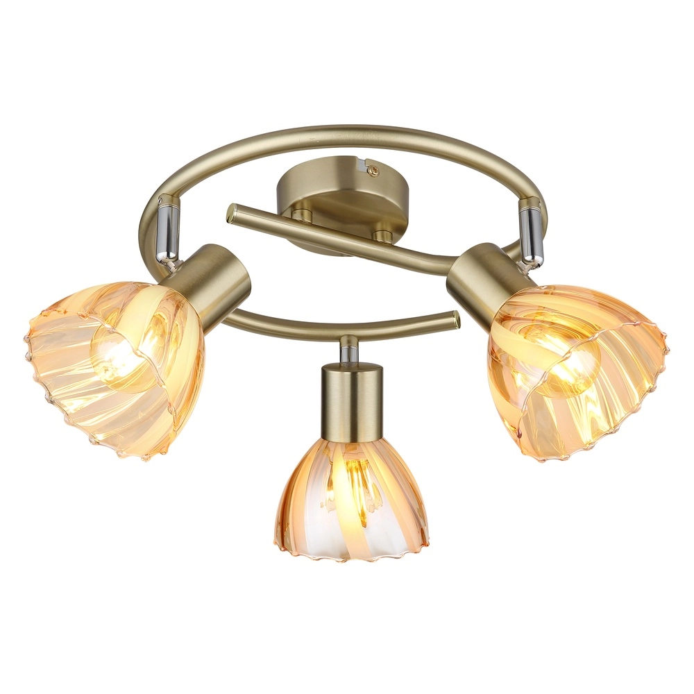 Lampe de plafond à 3 lampes Zachery Or
