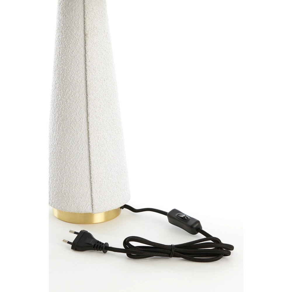 Lampe de table Devia Ø 30cm - bouclé - beige Light & Living 8717807759469