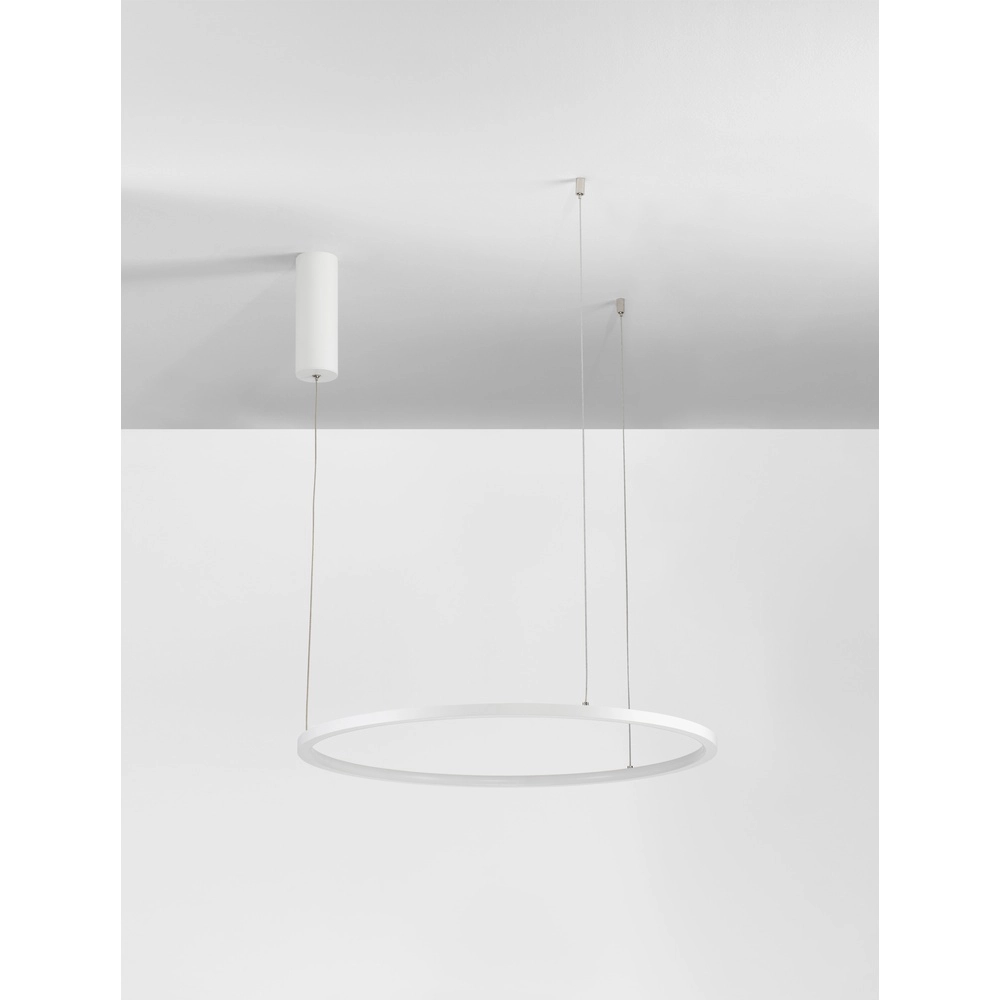 Suspension ronde Tarquin blanc Ø 60cm Lyora 5212017438256