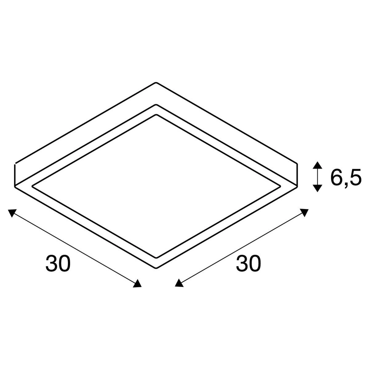Plafonnier LED Ainos Square pour l'extérieur SLV 4024163236072