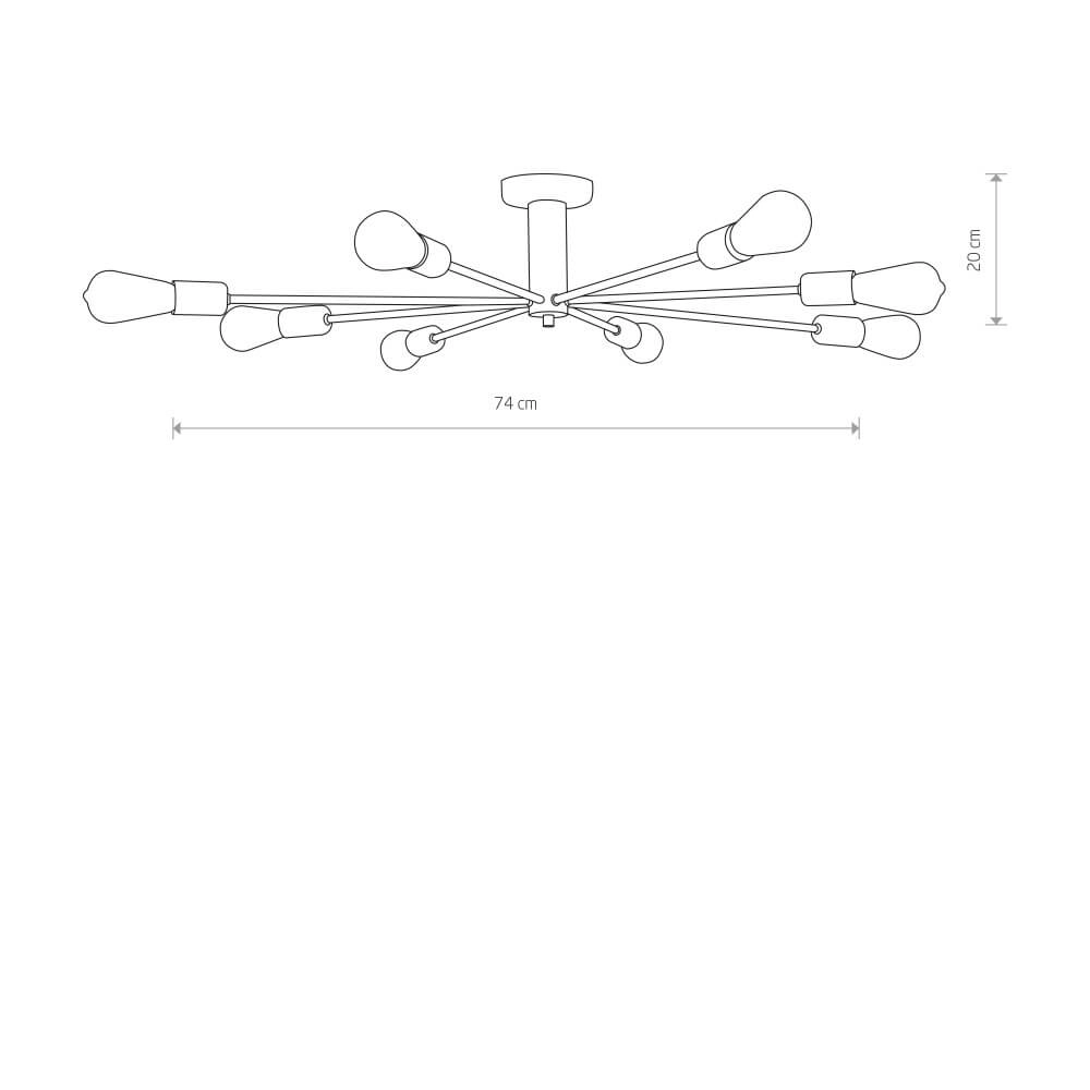 Plafonnier en or noir Mill Lyora 5903139913591