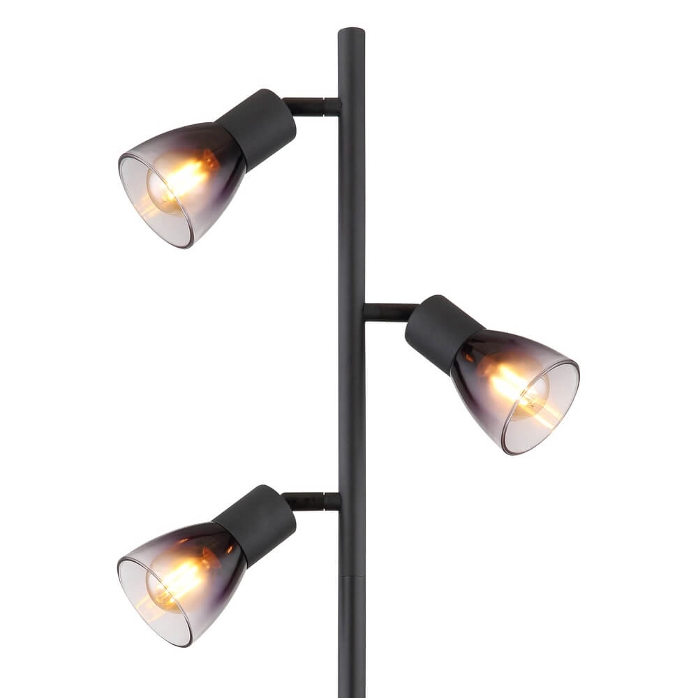 Lampadaire noir Satella 3 lumières Globo 9007371455935