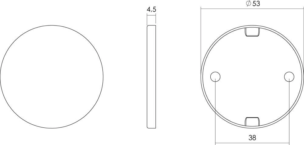 Rosace plate Tira Acier inoxydable dissimulé Intersteel 8714186053010