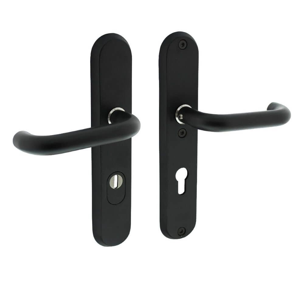 Quincaillerie de porte dérobée Aurano PC 72mm core pull protection ovale noir Quincaillerie de porte dérobée Aurano PC 72mm core pull protection ovale noir
