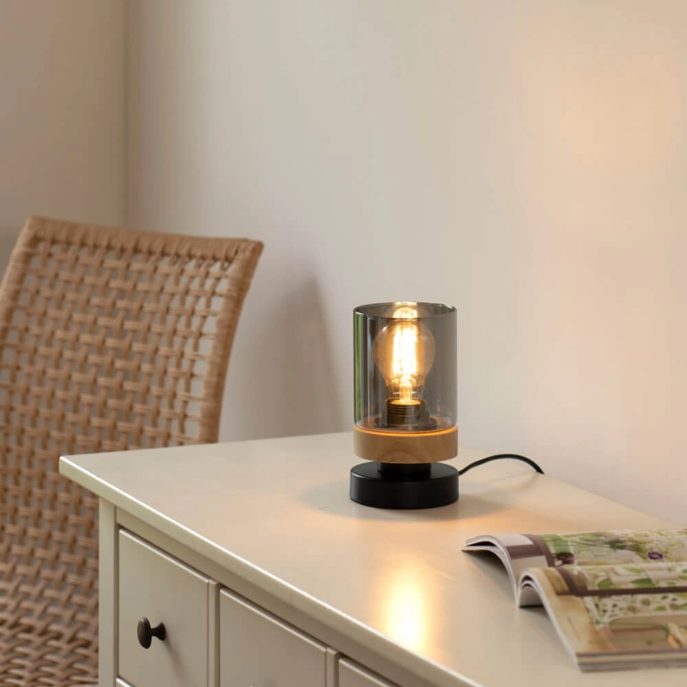 Lampe de table Pasqual noir Just Light 4043689986087