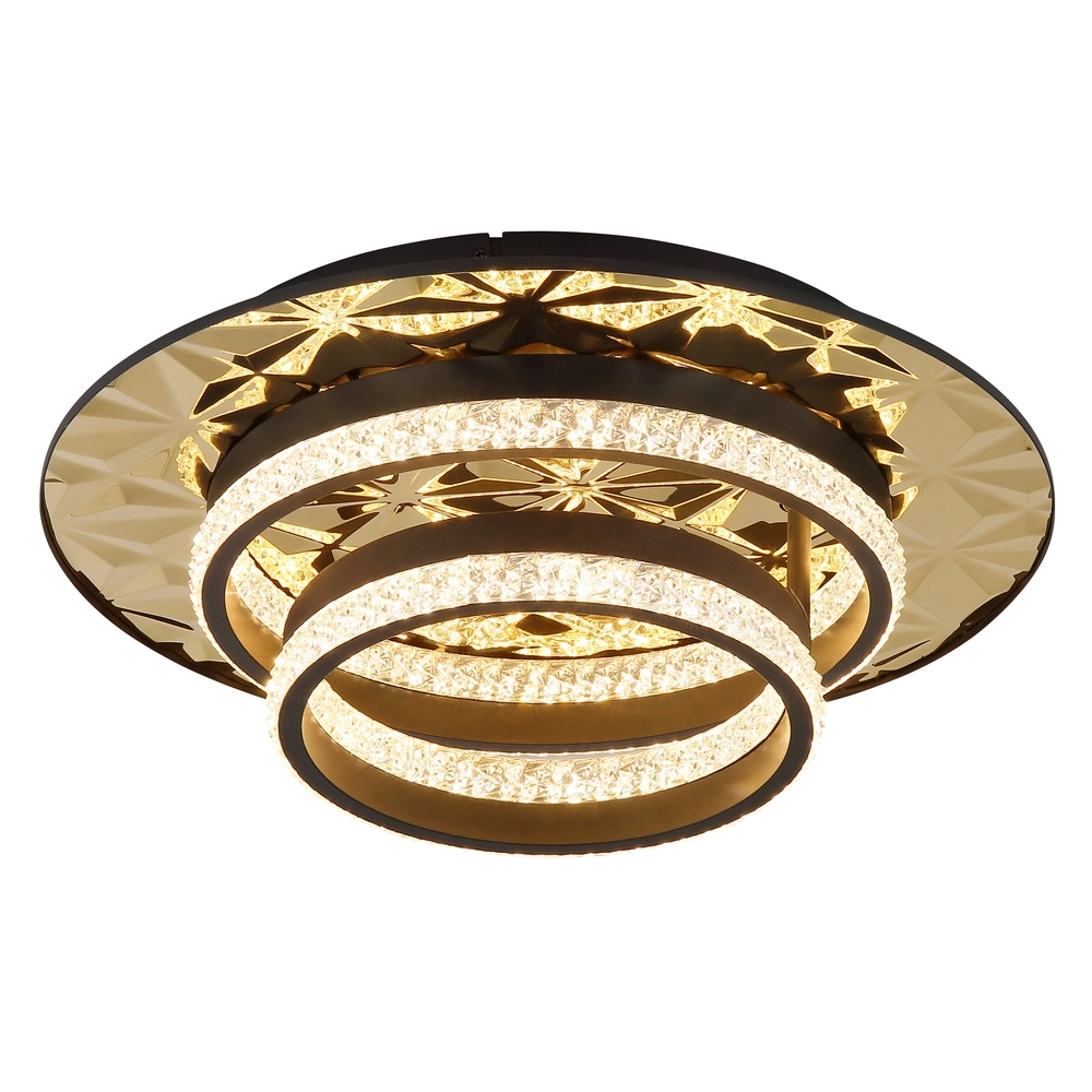 Lampe de plafond à design Della Ii noir avec or Globo 9007371575190