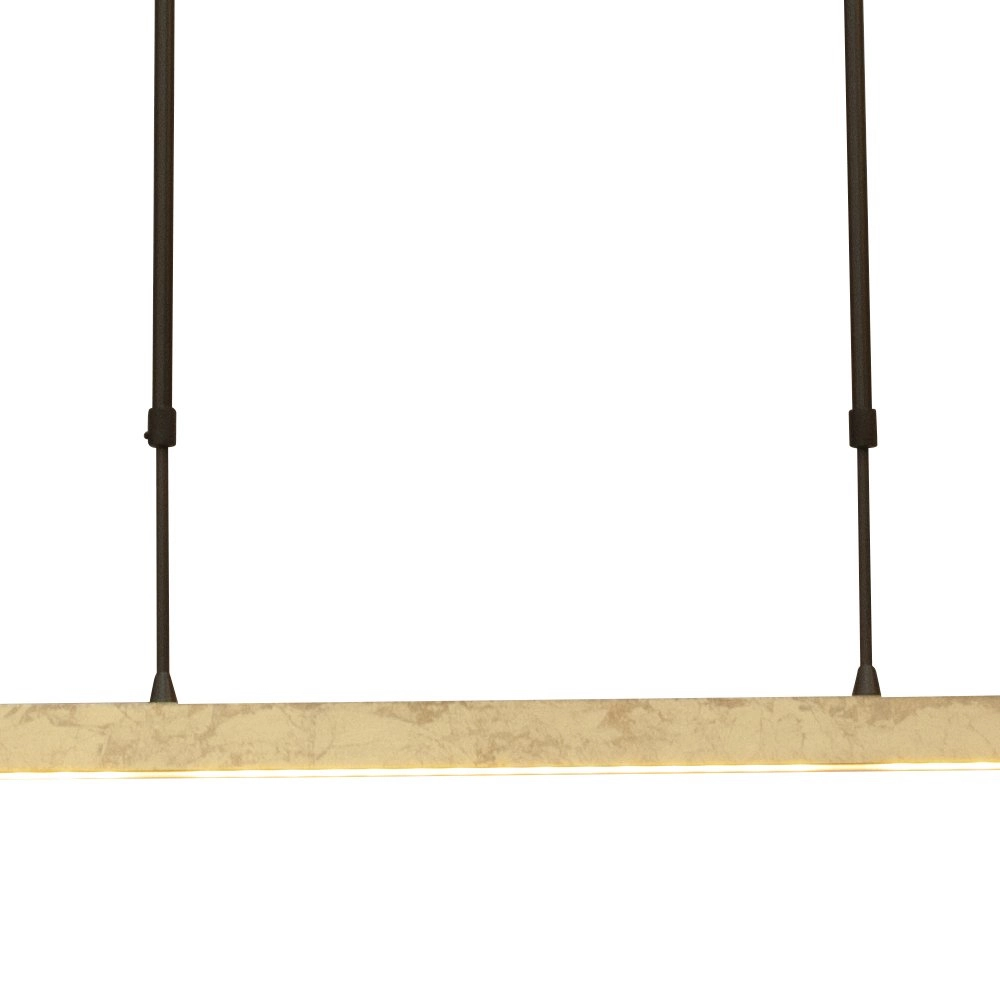 Lampe suspendue noire Real 3 avec de l'or 160cm Masterlight 8718121219677