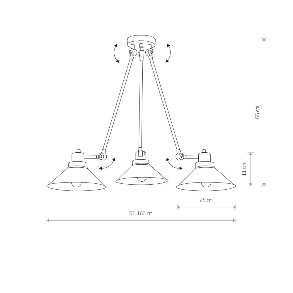 Plafonnier 3 lumières Techno Lyora 5903139914291