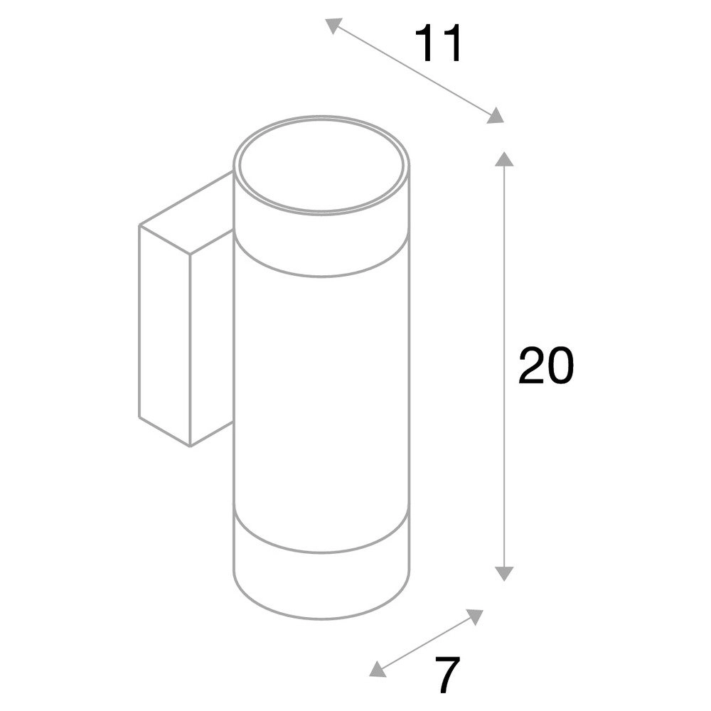 Spot murale Astina Up-Down SLV 4024163231275