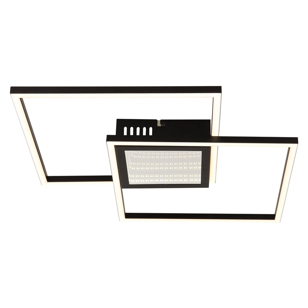 Lampe de plafond moderne Saunders Carré noir Globo 9007371475353