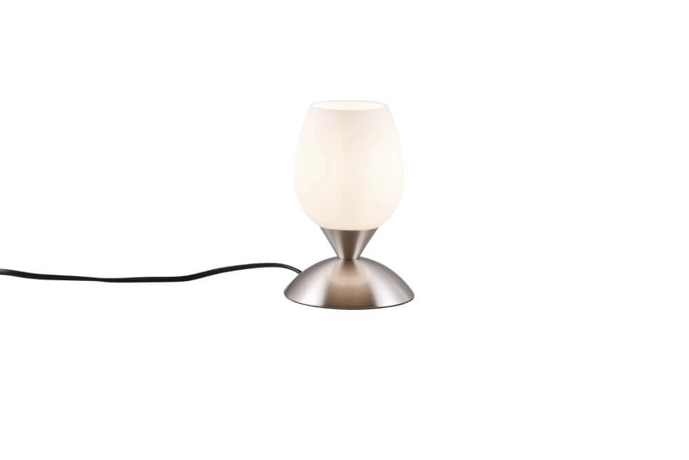 Lampe de table nickel Cup Ii verre blanc