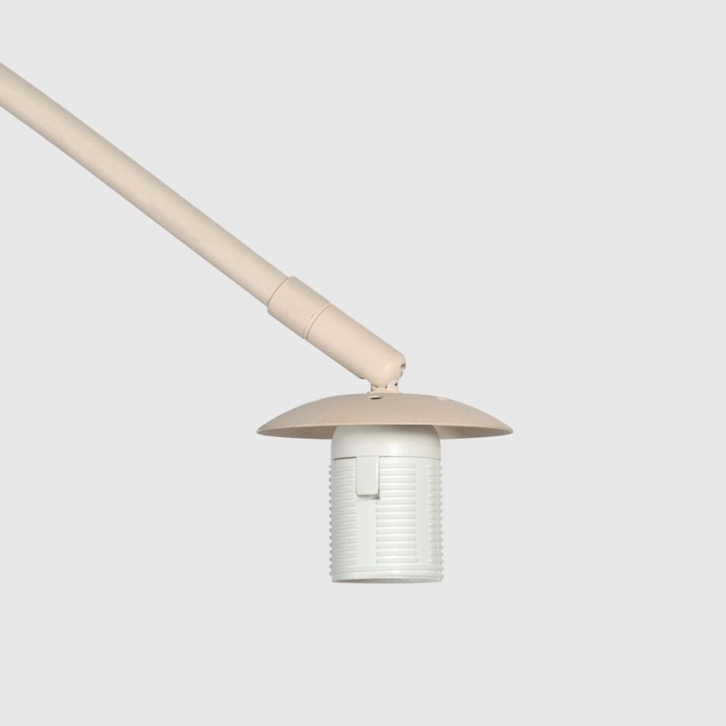 Lampe à arc brun sable Silva Alba avec une teinte blanche Ø60cm Steinhauer 8712746185720