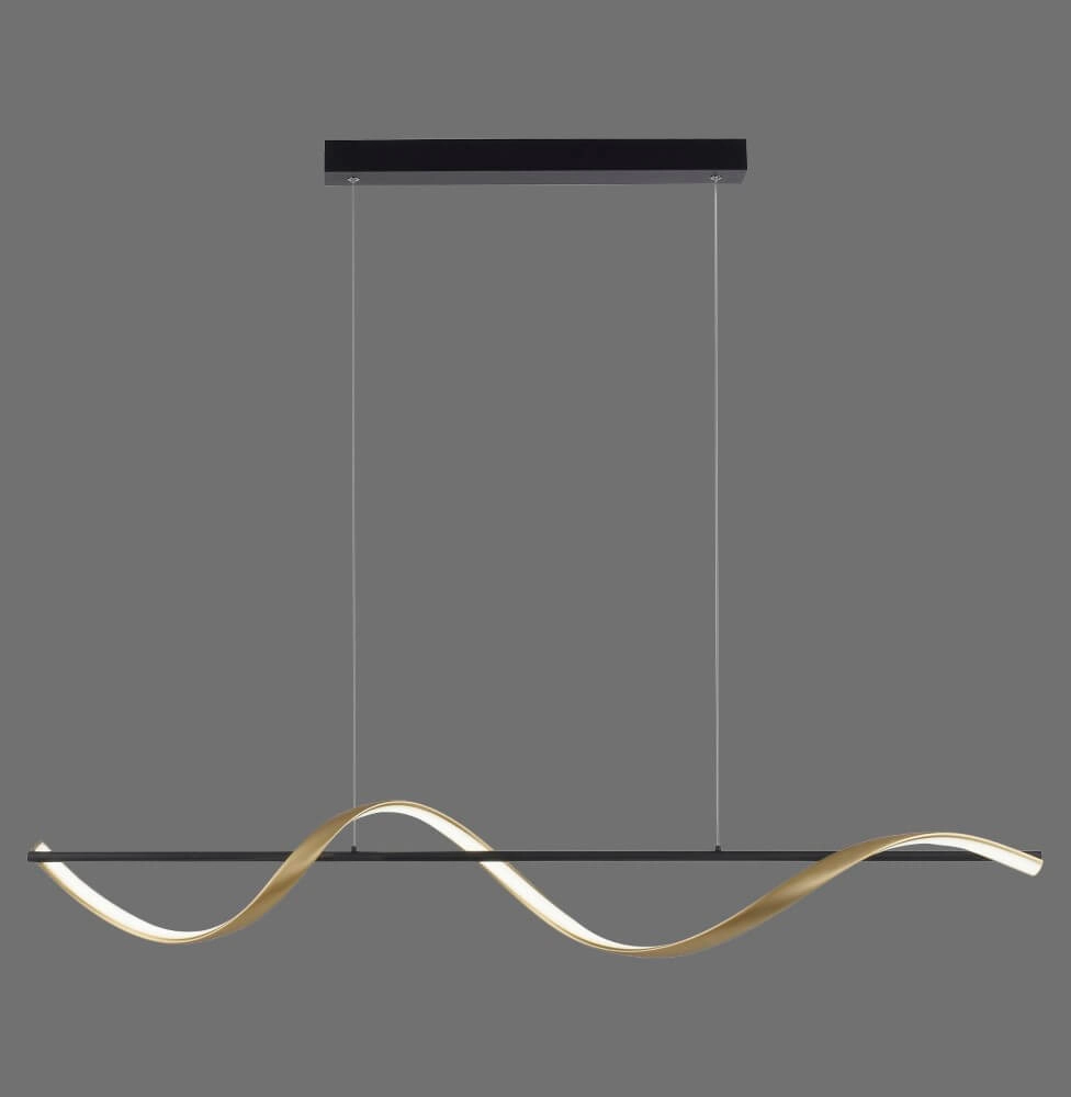 Lampe suspendue ondulée Q-Swing anthracite Paul Neuhaus 4012248373767