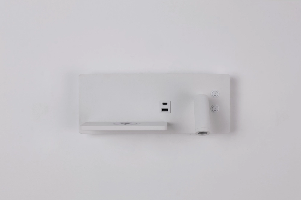 Lampe de chevet Charge Blanc droit avec chargeur sans fil Artdelight 8720701103658