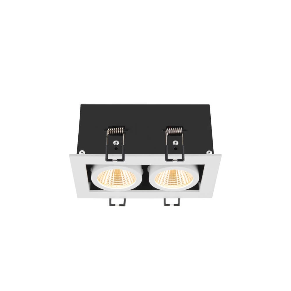 Spot LED encastrable carré Kadux Double 2x LED - blanc - 3000K SLV 4024163279079
