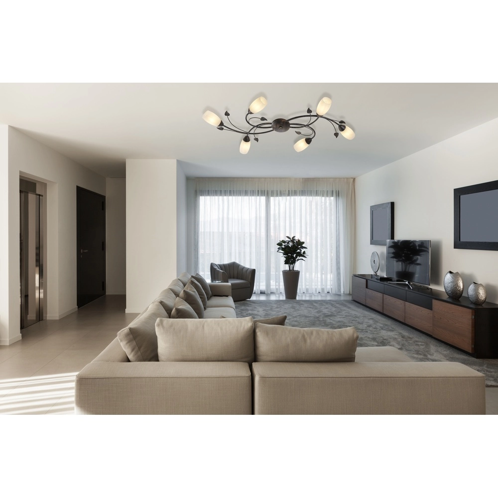 Lampe de plafond Venezia brun rouille Globo 9007371484577