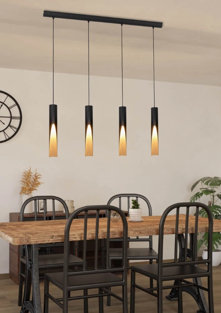 Lampe suspendue cylindre Barbotto 4 lumières Eglo 9008606327973