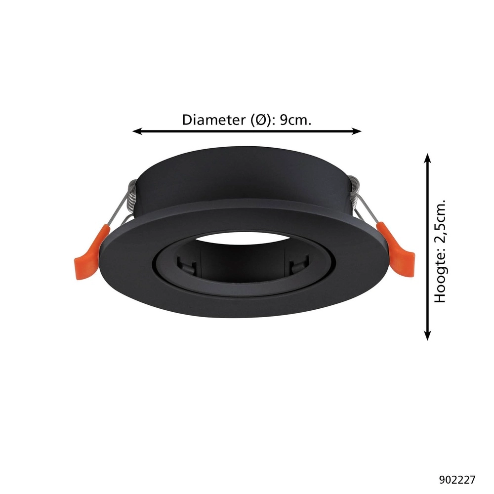 Spot encastré Barranco noir Ø 9cm Eglo 9008606359073