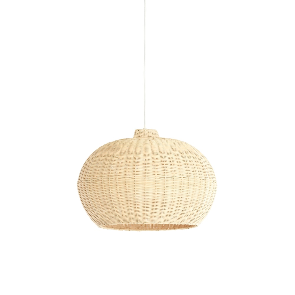 Lampe pendante en rotin Melzor Ø 45cm - naturel