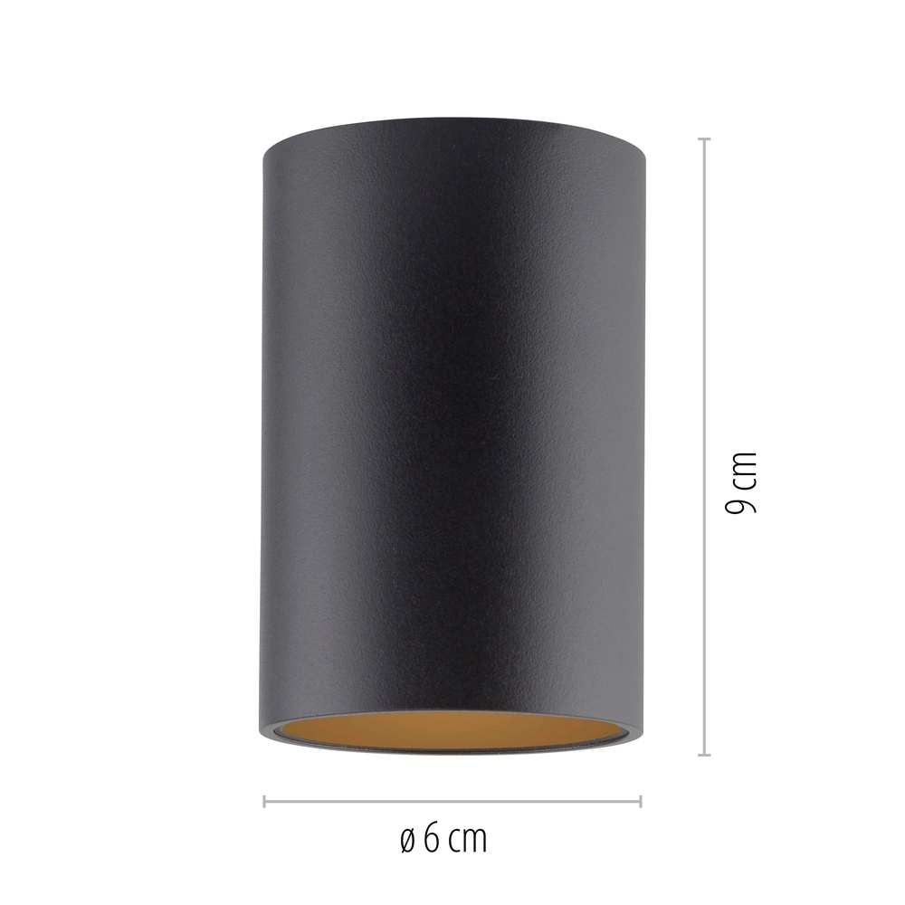 Emplacement monté en surface au plafond Pure Point Ø 6 cm - perle noire Paul Neuhaus 4012248395677